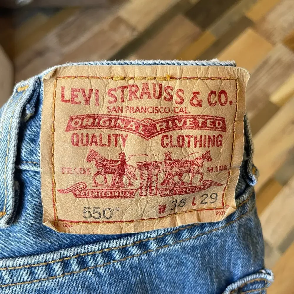 Vintage Y2K Levi's 550 Relaxed Fit Jeans W38 L29 Blue Denim